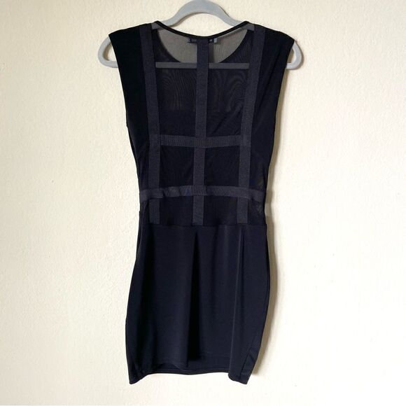 Elizabeth and James Levinson Mini Back Dress Sheer Panel Size M - Picture 8 of 9